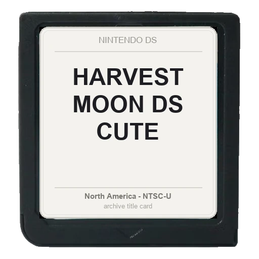 Harvest Moon DS Cute