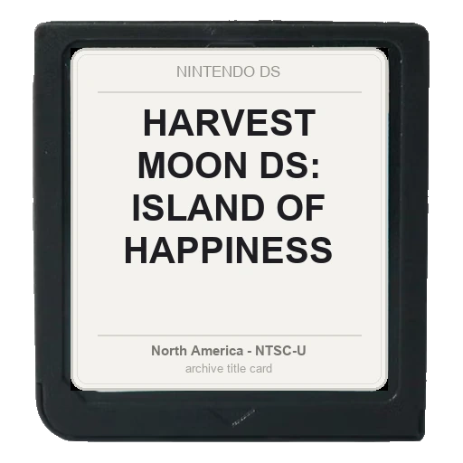 Harvest Moon DS: Island of Happiness
