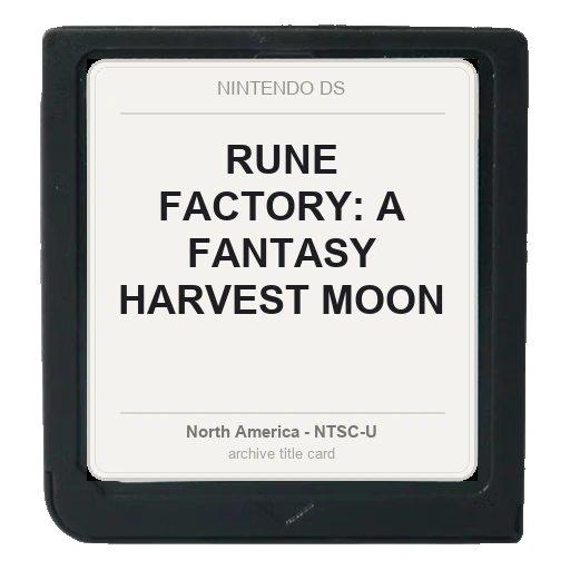 Rune Factory: A Fantasy Harvest Moon
